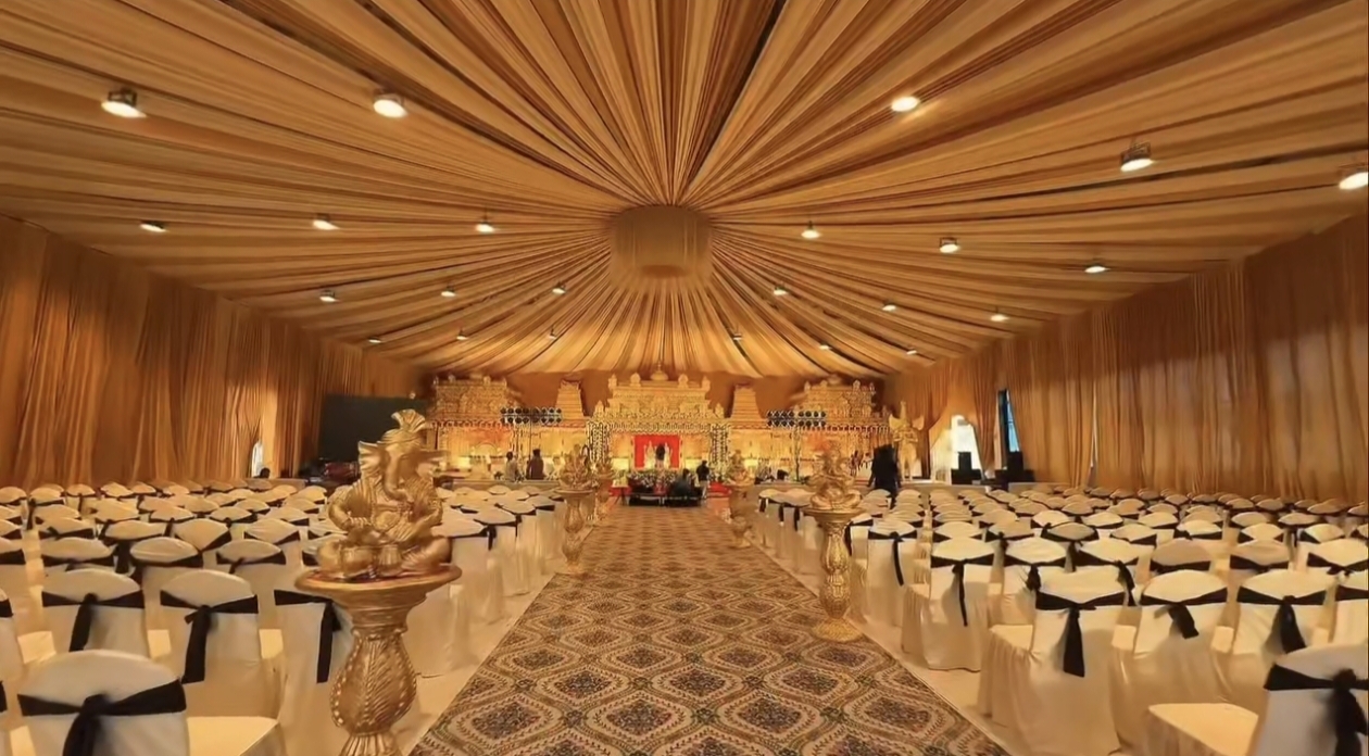 Luxury destination wedding at Gala Convention hall near Hyderabad